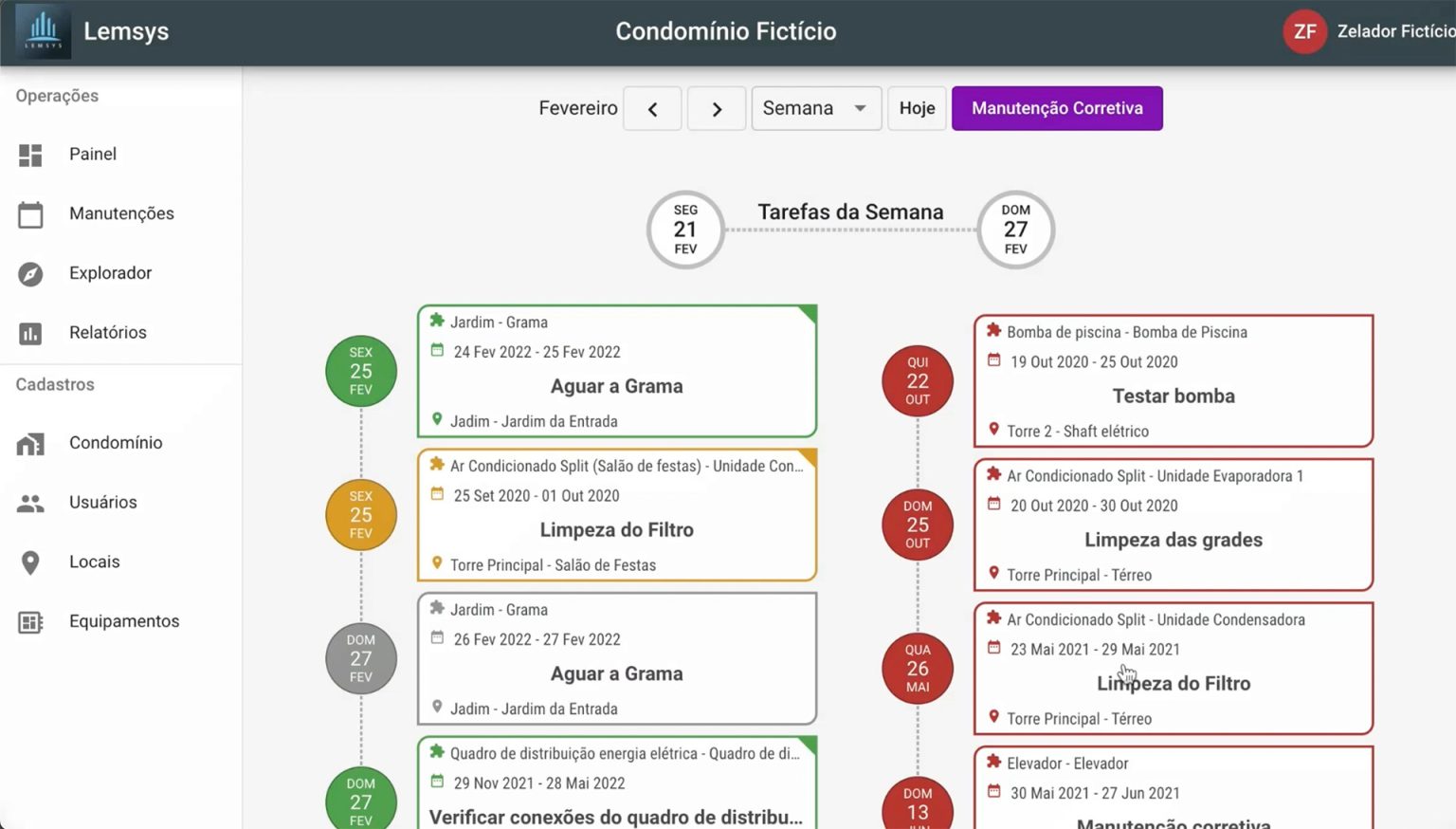 Manutenções Programadas